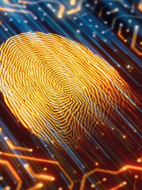Abstract image of digital identity scanner